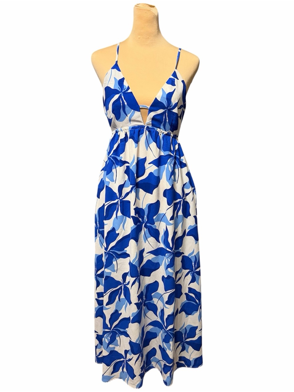 Blue Floral Maxi Dress
